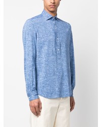 Chemise à manches longues bleu clair Glanshirt