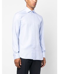 Chemise à manches longues bleu clair Zegna