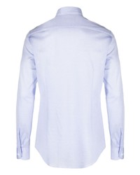 Chemise à manches longues bleu clair Corneliani