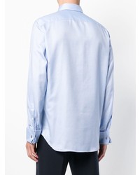 Chemise à manches longues bleu clair Canali