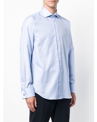 Chemise à manches longues bleu clair Canali