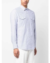 Chemise à manches longues bleu clair Glanshirt