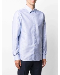 Chemise à manches longues bleu clair Z Zegna