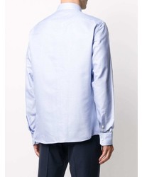 Chemise à manches longues bleu clair Z Zegna