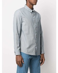 Chemise à manches longues bleu clair A.P.C.