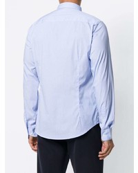 Chemise à manches longues bleu clair Emporio Armani