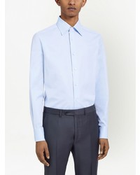 Chemise à manches longues bleu clair Zegna