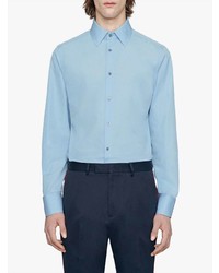 Chemise à manches longues bleu clair Gucci