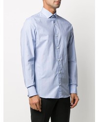 Chemise à manches longues bleu clair Z Zegna