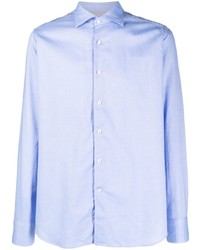 Chemise à manches longues bleu clair Tintoria Mattei
