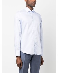 Chemise à manches longues bleu clair Canali