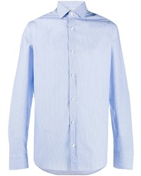 Chemise à manches longues bleu clair Z Zegna