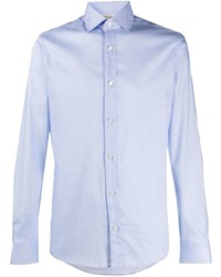 Chemise à manches longues bleu clair Z Zegna