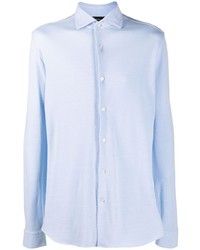 Chemise à manches longues bleu clair Z Zegna