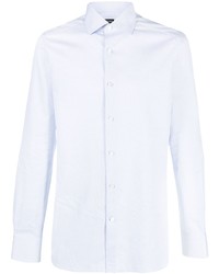 Chemise à manches longues bleu clair Zegna