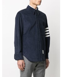 Chemise à manches longues bleu marine Thom Browne