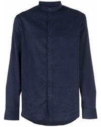 Chemise à manches longues bleu marine Armani Exchange
