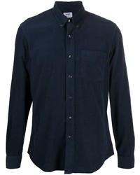 Chemise à manches longues bleu marine Aspesi