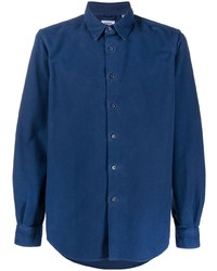 Chemise à manches longues bleu marine Aspesi