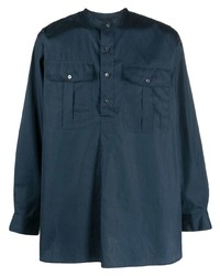 Chemise à manches longues bleu marine Aspesi