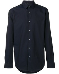 Chemise à manches longues bleu marine BOSS