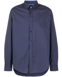 Chemise à manches longues bleu marine BOSS