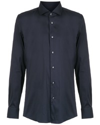 Chemise à manches longues bleu marine BOSS