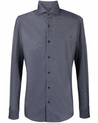 Chemise à manches longues bleu marine BOSS