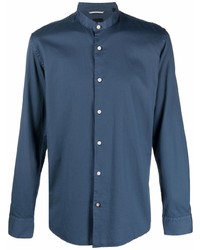 Chemise à manches longues bleu marine BOSS