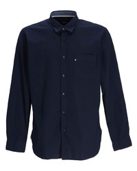 Chemise à manches longues bleu marine BOSS