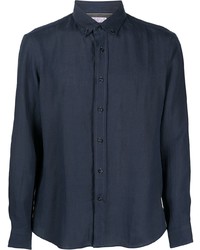 Chemise à manches longues bleu marine Brunello Cucinelli