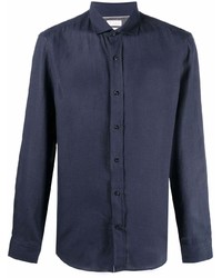 Chemise à manches longues bleu marine Brunello Cucinelli