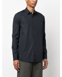 Chemise à manches longues bleu marine Jil Sander