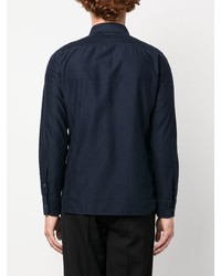 Chemise à manches longues bleu marine Tom Ford