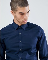 Chemise à manches longues bleu marine Calvin Klein