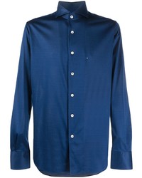 Chemise à manches longues bleu marine Canali