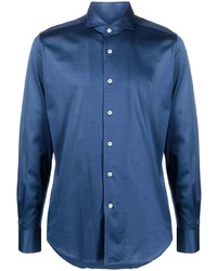 Chemise à manches longues bleu marine Canali