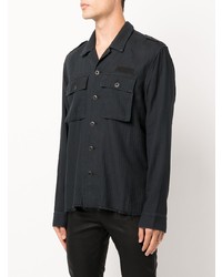 Chemise à manches longues bleu marine Amiri