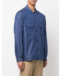 Chemise à manches longues bleu marine Paul Smith