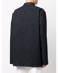 Chemise à manches longues bleu marine Jil Sander