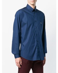 Chemise à manches longues bleu marine Etro