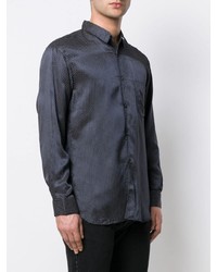 Chemise à manches longues bleu marine Comme Des Garcons SHIRT