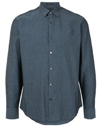 Chemise à manches longues bleu marine D'urban