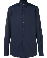 Chemise à manches longues bleu marine Dolce & Gabbana