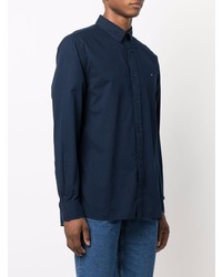 Chemise à manches longues bleu marine Tommy Hilfiger