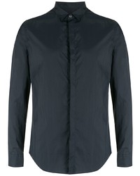 Chemise à manches longues bleu marine Emporio Armani