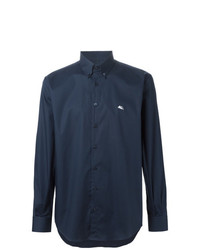 Chemise à manches longues bleu marine Etro