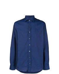 Chemise à manches longues bleu marine Etro