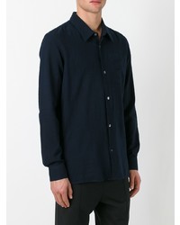 Chemise à manches longues bleu marine Études