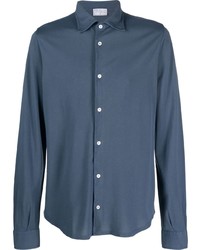 Chemise à manches longues bleu marine Fedeli